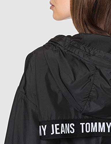 Tommy Jeans Tjw Yoke Tape Rib Windbreaker, Cortavientos Mujer, Negro, M