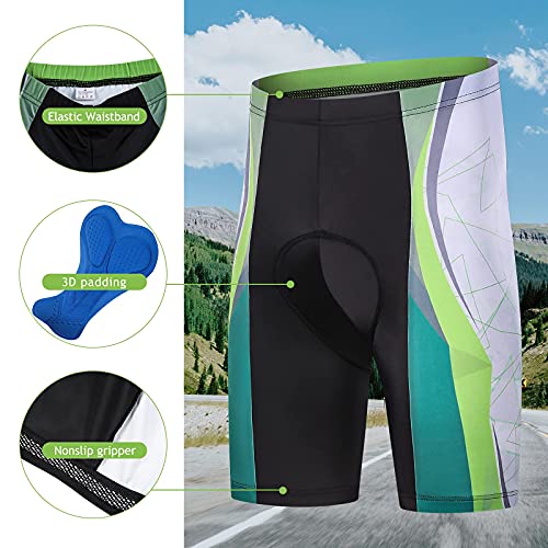 TOMSHOO Ropa de Ciclismo MTB, Traje Ciclismo Hombre, Maillots de Ciclismo Verano, Manga Corta y Pantalones Cortos con 5D Gel Acolchados para Bicicleta MTB Deportes