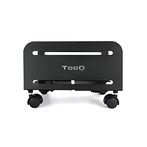 TOOQ UMCS0004-B - Soporte de Suelo con Ruedas para CPU, Metálico, Color Negro