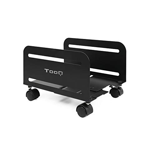 TOOQ UMCS0004-B - Soporte de Suelo con Ruedas para CPU, Metálico, Color Negro