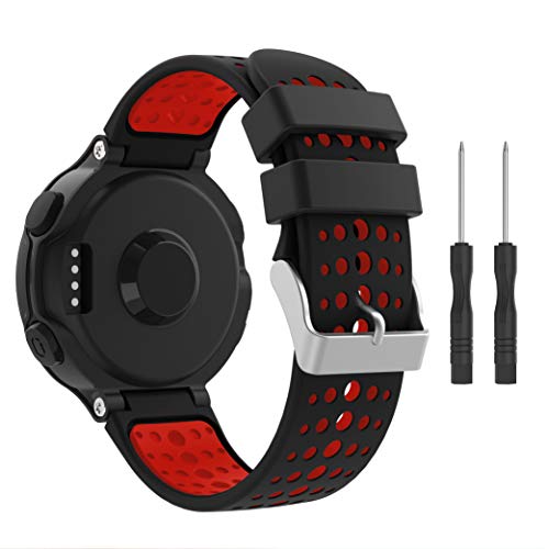 TOPsic Garmin Forerunner 235 Correa, Reemplazo Suave Silicona Watch Band Deportiva Accessorios de Reloj Pulsera Ajustable Correa para Garmin Forerunner 235/220/230/620/630/735 Correa