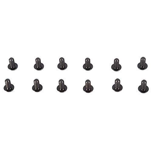 Tornillo de Freno de Bicicleta,12 Pcs M5x10mm Perno Tornillo Freno Disco Aleación de Titanio Botón Cabeza T25 Torx Tornillos Pernos Cabeza de Freno Sujetador reemplazo para Bicicleta MTB(M5x10-Negro)