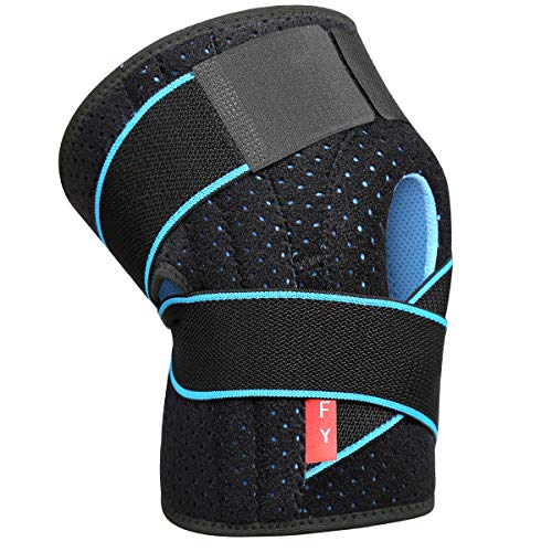 TOVIKI Rodillera Menisco Ligamento Deportiva Ajustable Protector de Rótula Abierta Rotuliana Antideslizante Neopreno Compresión Estabilizadora para Correr Crossfit