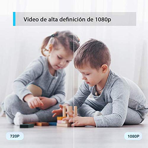 TP-Link TAPO C200 - Cámara IP WiFi 360°, Cámara de Vigilancia FHD 1080p, Visión nocturna, Admite tarjeta SD, Audio Doble Vía, Detección de movimiento, Control Remoto, Compatible con Alexa