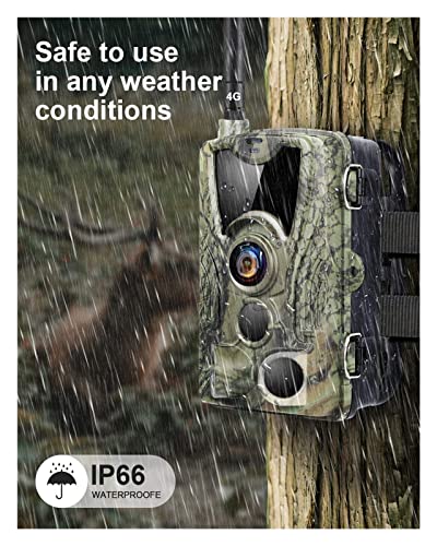 Trail Camera Gratis App 4G Cámara de senderos for monitoreo de Vida Silvestre 2k 30mp Vigilancia de la Caza de la Vida Silvestre Cámaras inalámbricas celulares HC801 Más (Color : U-S)