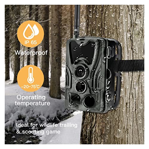 Trail camera Gratis APP 4G Cámara de senderos for monitoreo de vida silvestre 2k 30mp Vigilancia de la caza de la vida silvestre Cámaras inalámbricas celulares HC801 Más ( Color : E-U )