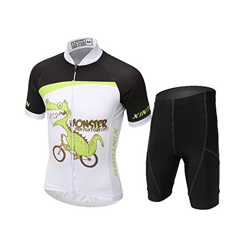 Traje De Ciclismo Niño Maillot De Ciclismo Niño (Bicicleta Camiseta Manga Corta + Pantalones con Asiento Acolchado)