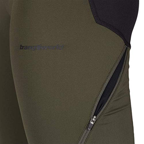 TRANGO Pant. Largo Aspiring Pantalón Deportivo, Verde Oscuro/Negro, S para Mujer