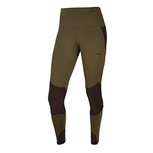 TRANGO Pant. Largo Aspiring Pantalón Deportivo, Verde Oscuro/Negro, S para Mujer