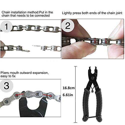 Troncha cadenas,TBoonor Herramienta de cadena de bicicleta de carretera y montaña para 6,7, 8, 9,10 velocidades cadena con Llave de eslabones de Cadena