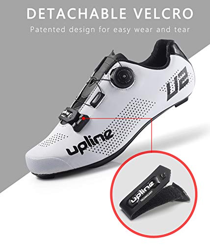 TTW Zapatillas Ciclismo de Carretera para Hombres y Mujeres Zapatillas Bicicleta de Spinning Ultraligeras Antideslizantes Profesionales con Autobloqueo con Banda Reflectante 2020 Nuevas,Rojo,41