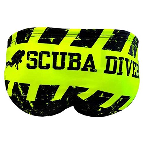 Turbo - Bañador Slip Scuba Diver de Waterpolo Competicion Natación y Triatlón Patrón de Ajuste cómodo (L/34)