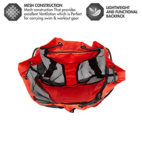 TYR Big Mesh Mummy - Bolsa de deporte unisex para adulto, color rojo, talla única