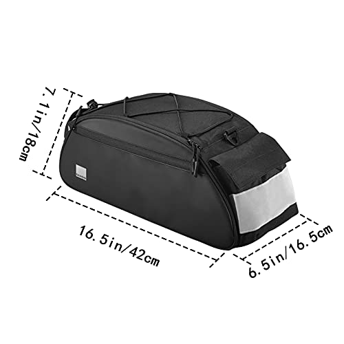 UBORSE Bolsa para Alforjas para Bicicleta Impermeable Bolso para Asiento Trasero de la Bicicleta Multifuncional Bolsa de Asiento Trasero con Funda para la Lluvia