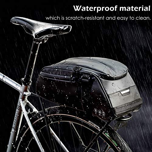 UBORSE Bolsa Trasera para Bicicleta Impermeable Bolsa para Alforjas para Bici Multifuncional Ciclismo Alforjas para Maletero Bolsa de Almacenamiento,8L