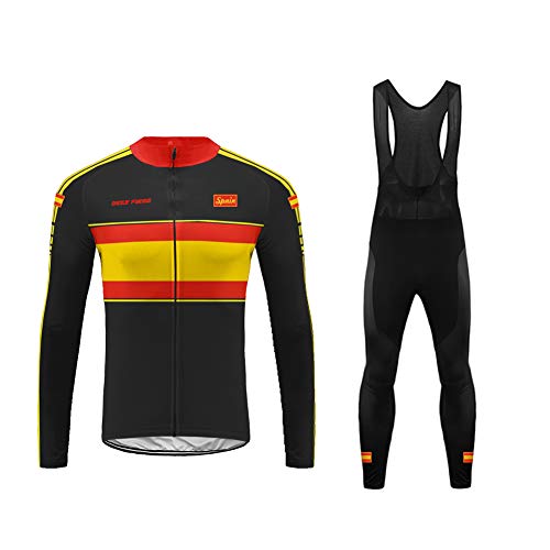 UGLY FROG Maillot Conjunto Ciclismo Culotte Ciclismo Invierno para Hombre Térmico Equipo de España GQX06F