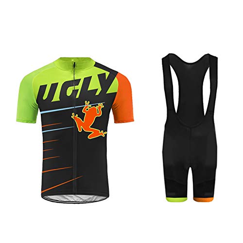 UGLY FROG MTB Bike Wear De Manga Corto Maillot+ Pantalones Cortos Mangas Cortas de Ciclismo Ropa Maillot Transpirable para Deportes al Aire Libre Cicl