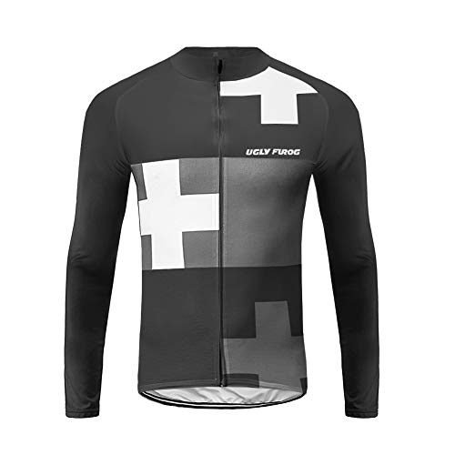 UGLY FROG Ropa Ciclismo Otoño/Invierno/Primavera para Hombre - Ciclismo Maillot MTB de Manga Larga ACXMX07