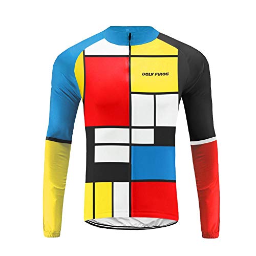 UGLY FROG Ropa Ciclismo Otoño/Invierno/Primavera para Hombre - Ciclismo Maillot MTB de Manga Larga CXMX05