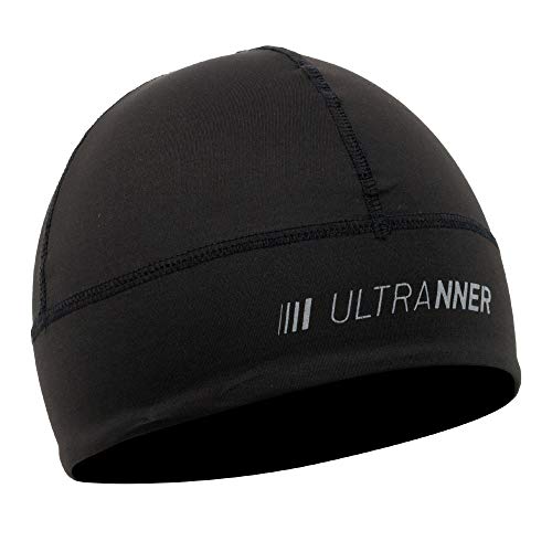 ULTRANNER - MUSALA | Gorro Invierno Running para Hombre y Mujer - con Fibra Micro Polar Termica y Transpirable - Apto para Trail Running Trekking Senderismo y Más - Color Negro