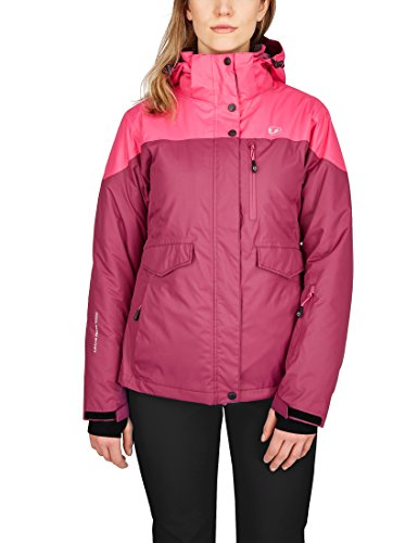 Ultrasport Advanced Chaqueta 3 en 1, Todo Tipo de Clima All Season para Actividades al Aire Libre, esquí/Snowboard, Ocio, Impermeable al Agua y al Viento, Transpirable, Mujer, Baya/Rosado, M