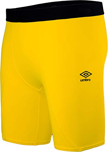 UMBRO Core Power Short Térmico, Hombre, Amarillo, S