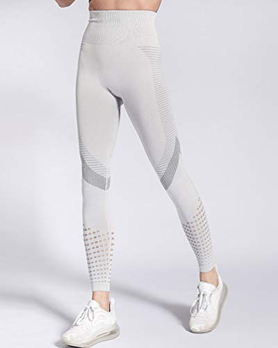 UMIPUBO Pantalón Deportivo de Mujer Cintura Alta Yoga Leggings de Punto Sin Costuras Mallas Leggings para Running Training Fitness