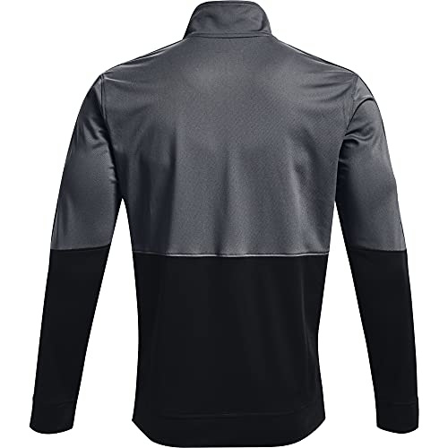 Under Armour Chaqueta Pique Track para Hombre Camisa, Gris Pitch/Blanco (012), S