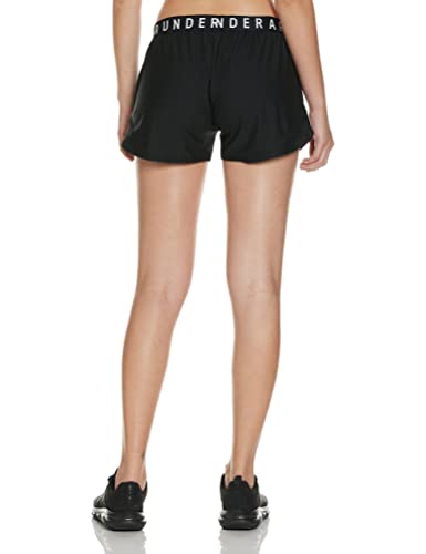 Under Armour Play Up Shorts 3.0, Corto mujer, Negro (Black / Black / White) , S