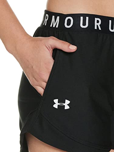 Under Armour Play Up Shorts 3.0, Corto mujer, Negro (Black / Black / White) , S