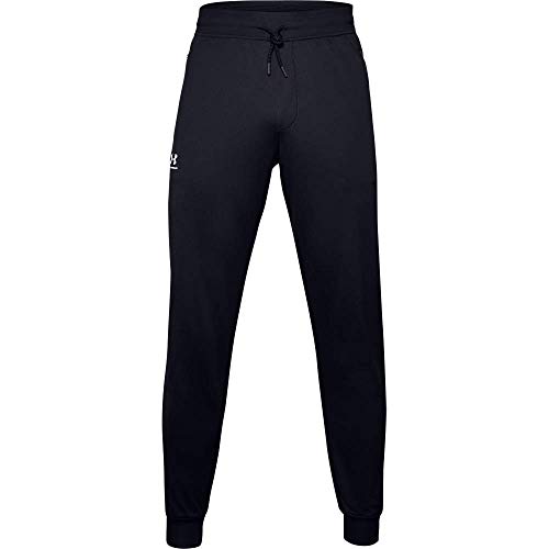 Under Armour Sportstyle Tricot Jogger Pantalón de jogging, Hombre, Negro Black/White, S