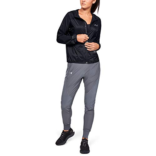 Under Armour UA Qualifier Storm Packable Jacket Chaqueta, Mujer, Negro (Black/Onyx White/Reflective 001), M