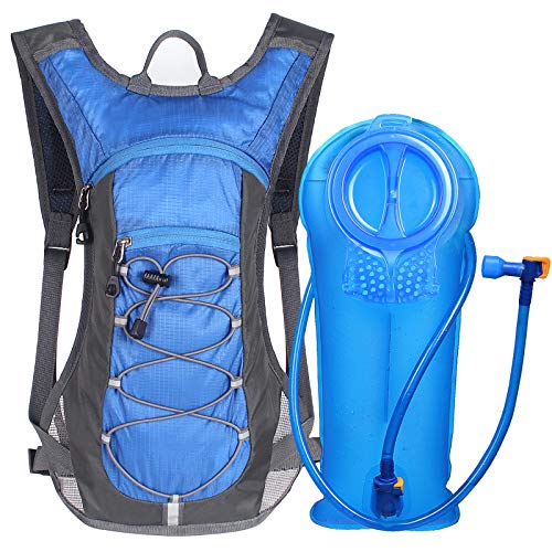 Unigear Mochila Hidratación Mochila Tactica Running Trail con 2L Deposito De Agua Desmontable Bolsa De Agua Múltiples Almacenamiento Compartimiento para Senderismo Ciclismo Camping Bicicleta