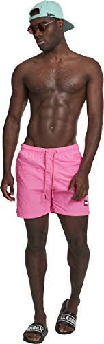 Urban Classics Block Swim Shorts Pnt, Pantalones Cortos para Hombre, Rosa (Neonpink 00355), Medium