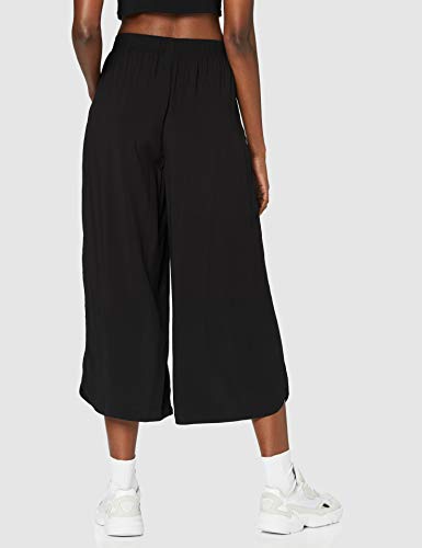 Urban Classics Ladies Wide Viscose Culotte Pantaln de Vestir, Negro, S para Mujer