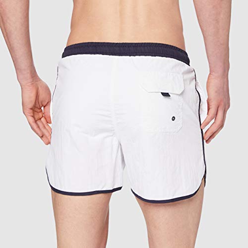 Urban Classics Retro Swimshorts Bañadores Ajustados para Hombre, White/Navy, S