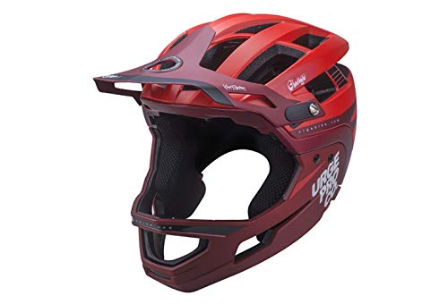 Urge Gringo de la Pampa Rouge S/M Casco Integral para Bicicleta de montaña, Unisex Adulto, Rojo