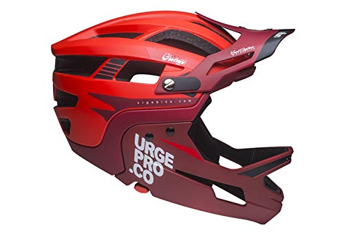 Urge Gringo de la Pampa Rouge S/M Casco Integral para Bicicleta de montaña, Unisex Adulto, Rojo