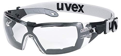 Uvex Pheos Guard Schutzbrille - Supravision Extreme - Transparent/Schwarz-Grau