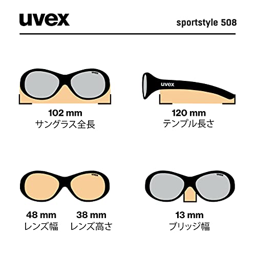 Uvex sportstyle 508 Gafas de sol, Juventud unisex, black clear, one size