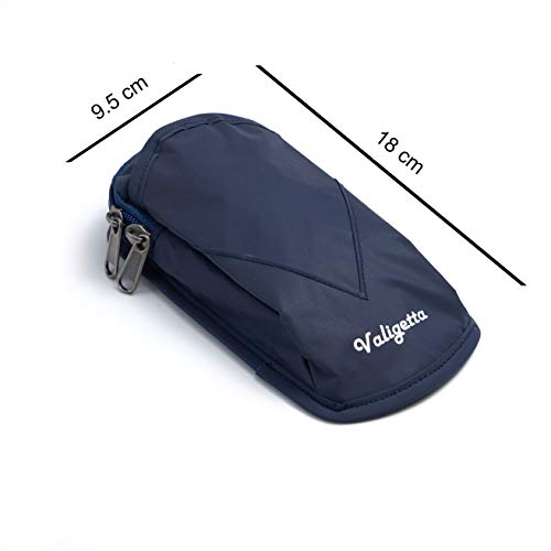 Valigetta Funda para móviles Universal de 6,5” - Estuche Impermeable con Cierre para móvil – Ciclismo y Otros Deportes. (Azul)