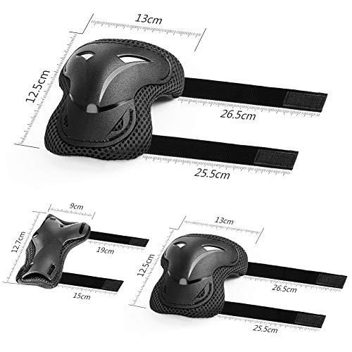 ValueTalks Set de Protección Patinaje, Protección Infantil Consta de Casco  Ajustable Rodilleras Coderas para Patinaje Ciclismo Monopatín y Deportes