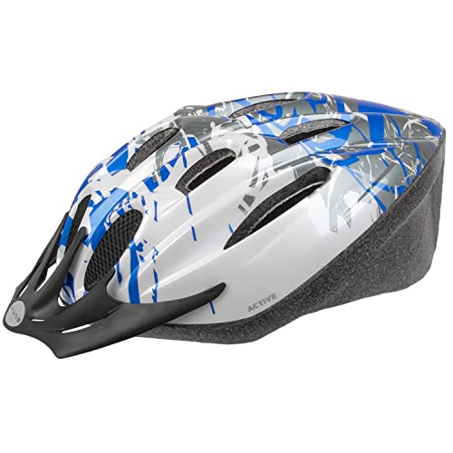 Ventura - Casco de Ciclismo Blanco White/Blue/Silver Talla:Medium