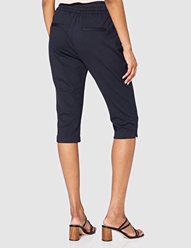 Vero Moda VMEVA MR Loose Slit Ruffle Knicker Color Pantalón, Azul Oscuro, S para Mujer