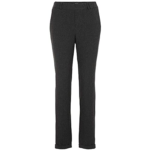 Vero Moda Vmmaya Mr Loose Solid Pant Noos Pantalones, Gris (Dark Grey Melange Dark Grey Melange), 34/ L30 (Talla del Fabricante: X-Small) para Mujer