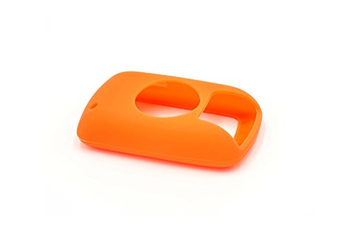 vhbw Cubierta, Funda Compatible con Garmin Edge 800, 810 Bicicleta, navegador, GPS - Naranja, Silicona