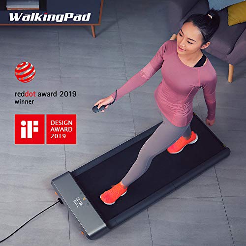 WALKINGPAD - Cinta de correr plegable A1 para caminar, equipo de fitness inteligente, instalación libre, bajo nivel de ruido, control de velocidad de inducción, plegable debajo del escritorio 0-6 km/h