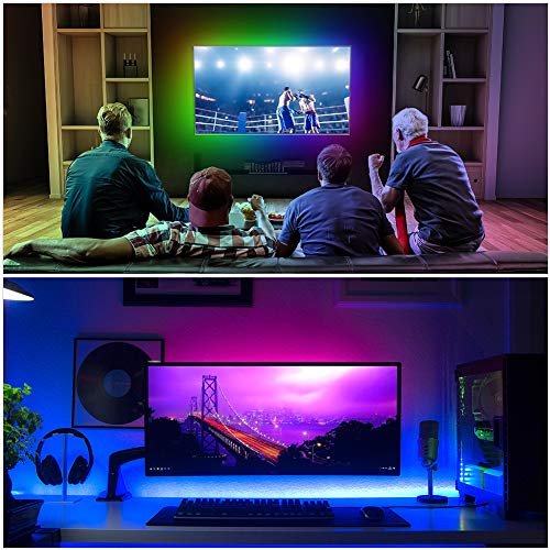 WenTop Tira LED Bluetooth 10m, Luces LED Habitación 10 Metros, RGB Tiras LED con Control Remoto y Inteligente Control de APP, Cambia el Color con la Música, Para Decoración de Bares, Fiestas, Cocina