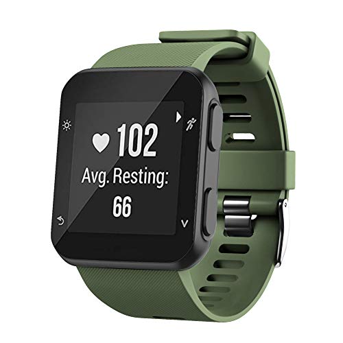 WIIKAI Compatible con Garmin Forerunner 35 Correas para Relojes, Correa de Pulsera de Reemplazo(Ejército Verde).