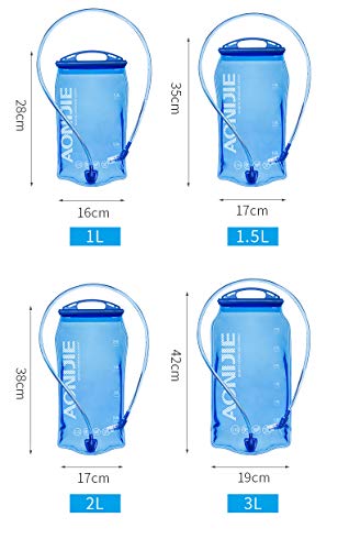 Win.Deeper 1.5/2/3L Bolsa De Agua para Mochila Hidratación depósito de Agua de vejiga de hidratación para Ciclismo Senderismo Excursionismo Camping (1.5L)